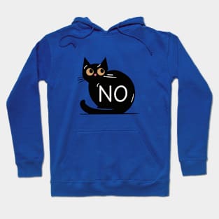 Black cat says no Hoodie